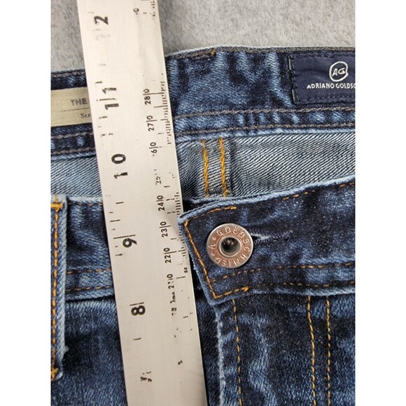 AG Adriano Goldschmied Jeans Mens 33x32 Straight Protégé Blue Stretch Mid USA - Picture 8 of 14